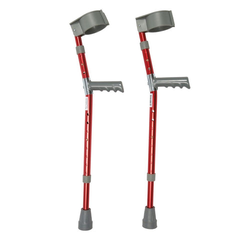 Forearm Crutches Red Paediatric Pair